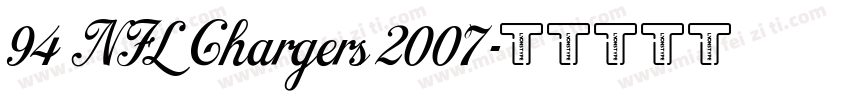 94 NFL Chargers 2007字体转换
